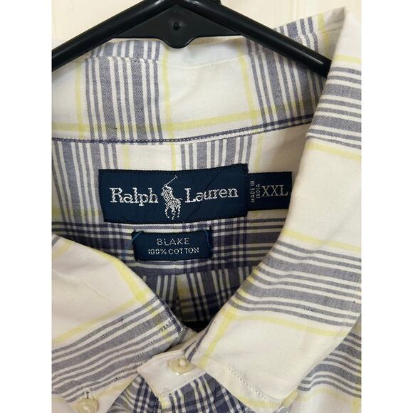 Ralph Lauren Blake Purple & Yellow Plaid Buttonup Size XXL - Picture 2 of 2